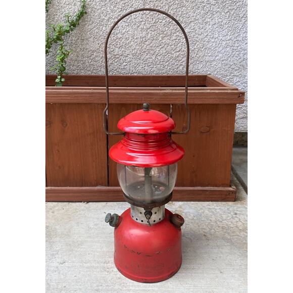 Red Coleman 200A Lantern Untested Parts or Repair 9 1956 Single Mantle 34B - Picture 2 of 5